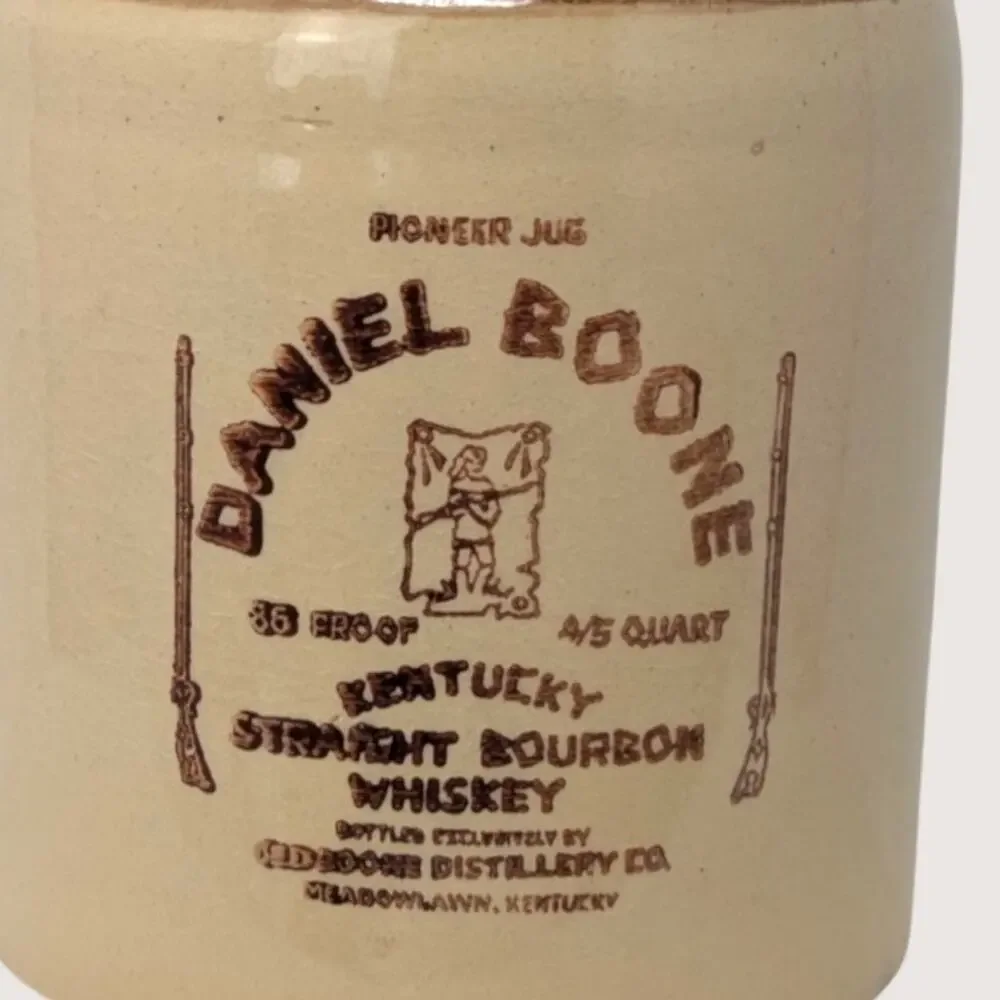 EMPTY 1974 Daniel Boone Kentucky Straight Bourbon Stoneware Jug